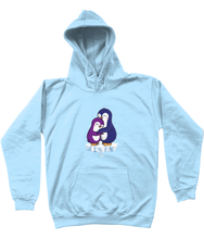Load image into Gallery viewer, HannaHugs penguin blue hoodie ,Hannah Levy HannaHugs, HannaHugs hoodie, HannaHugs penguin hoodie , children animal T-shirt