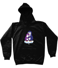 Load image into Gallery viewer, HannaHugs penguin black hoodie ,Hannah Levy HannaHugs, HannaHugs hoodie, HannaHugs penguin hoodie , children animal T-shirt