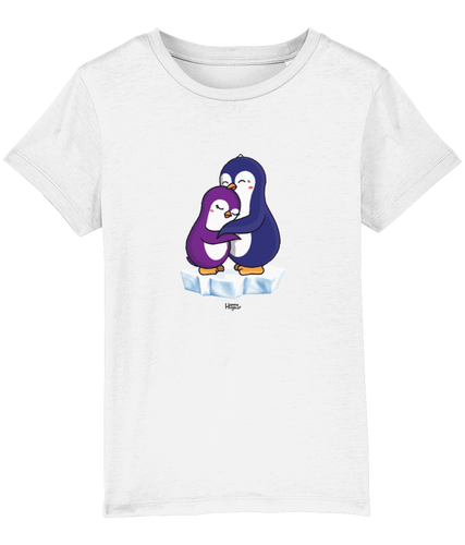 HannaHugs penguin white T-shirt ,Hannah Levy HannaHugs, HannaHugs T-shirt, HannaHugs penguin T-shirt , children animal T-shirt